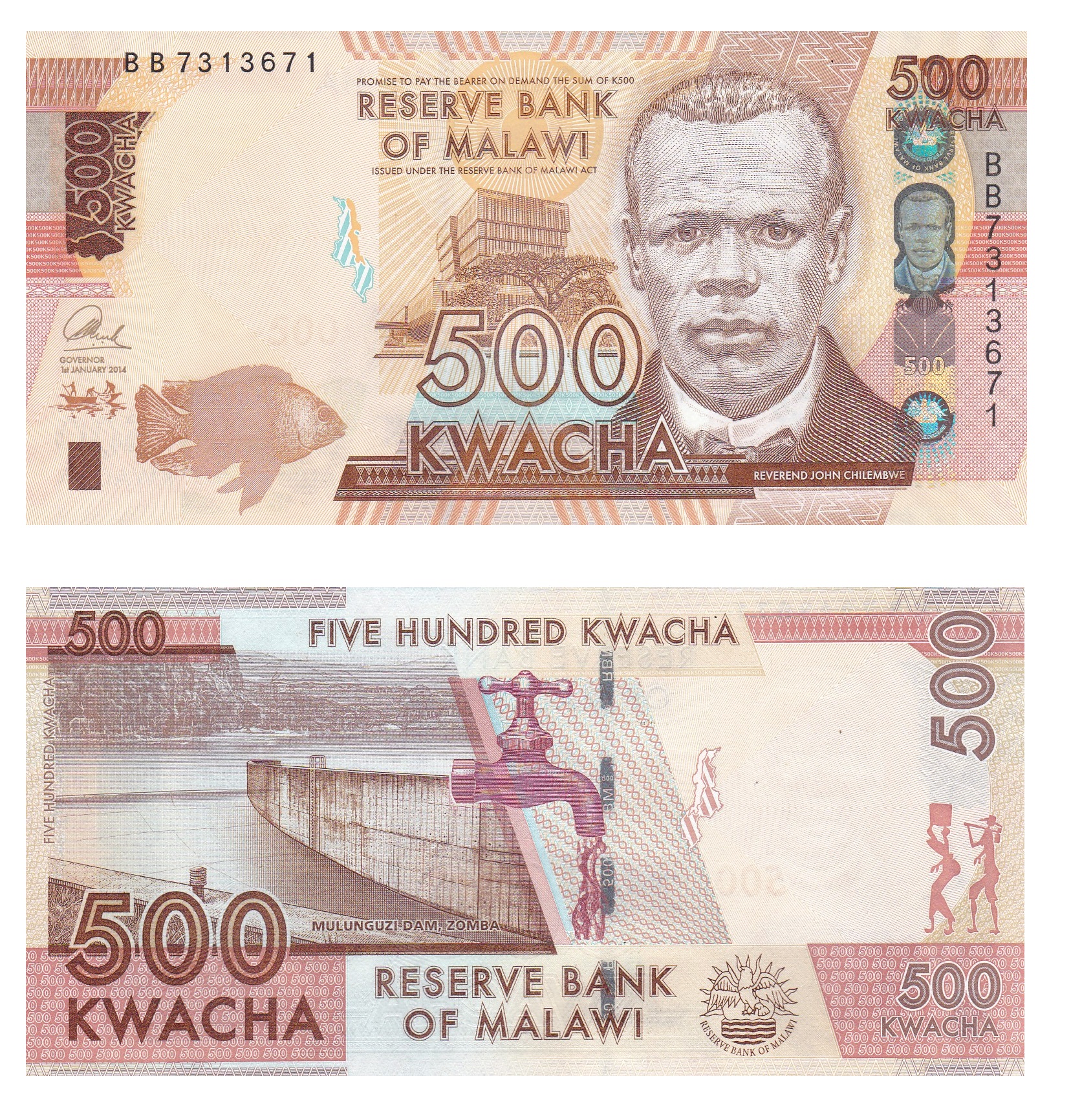 Malawi #66 500 Kwacha